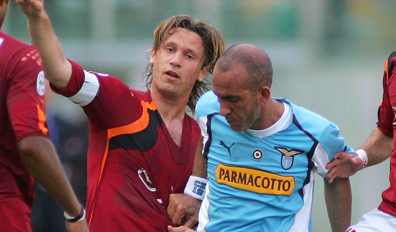 Antonio Cassano e Paolo Di Canio in un derby